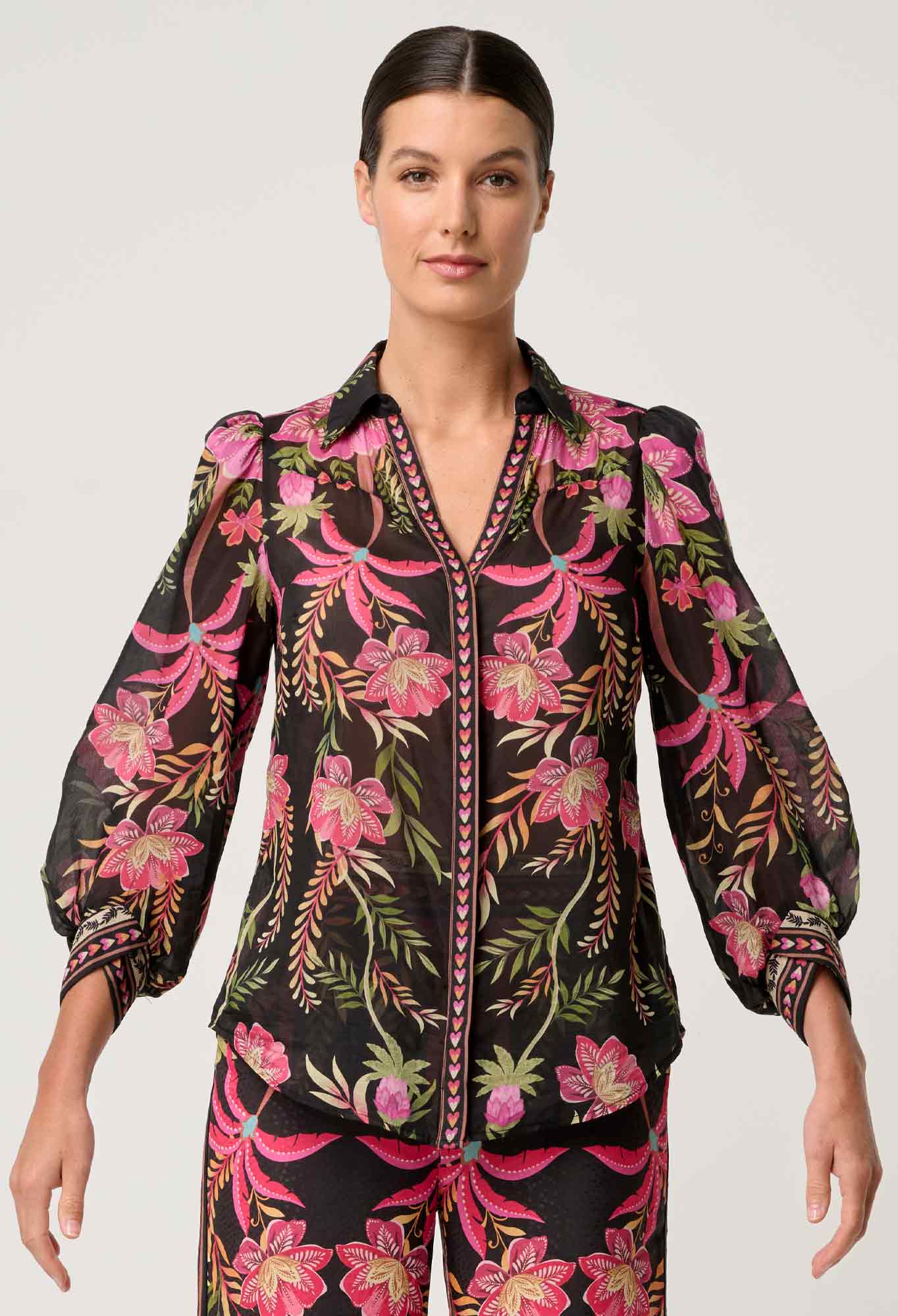 Shop Elysian Silk Cotton Shirt in Anthos Lótos - OnceWas