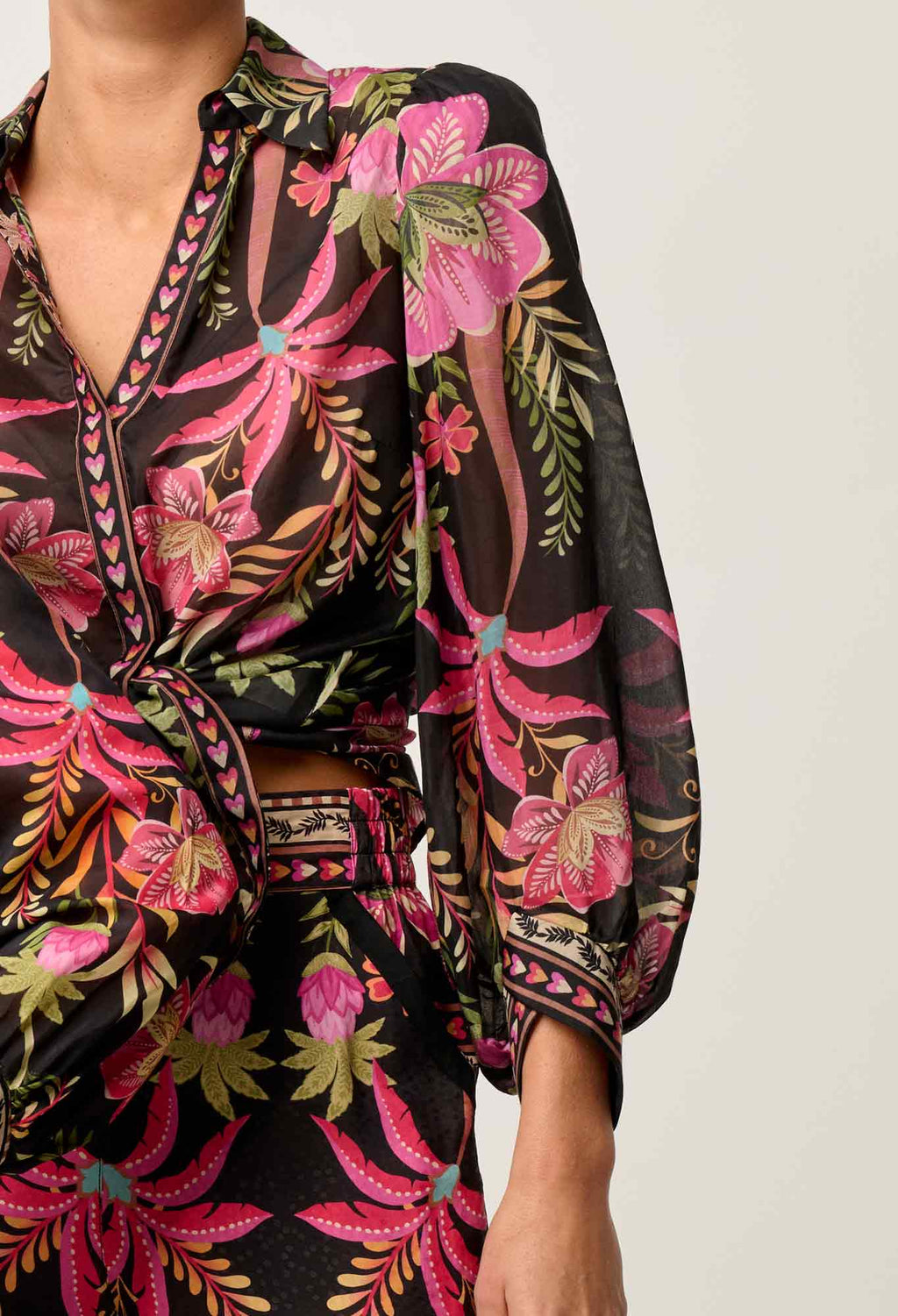 Shop Elysian Silk Cotton Shirt in Anthos Lótos - OnceWas