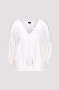 Shop Embroidered Blouse | White - Monari