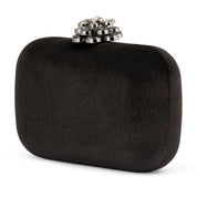 Shop Emilia Velvet Clutch Bag | Black - Olga Berg