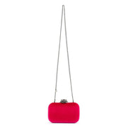 Shop Emilia Velvet Clutch Bag | Fuchsia - Olga Berg