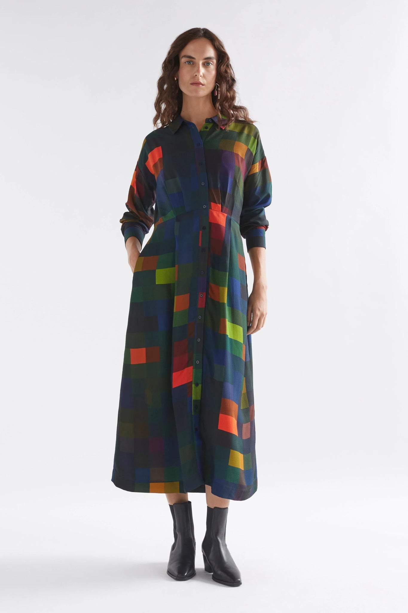 Shop Emmi Dress | Box Print - Elk The Label