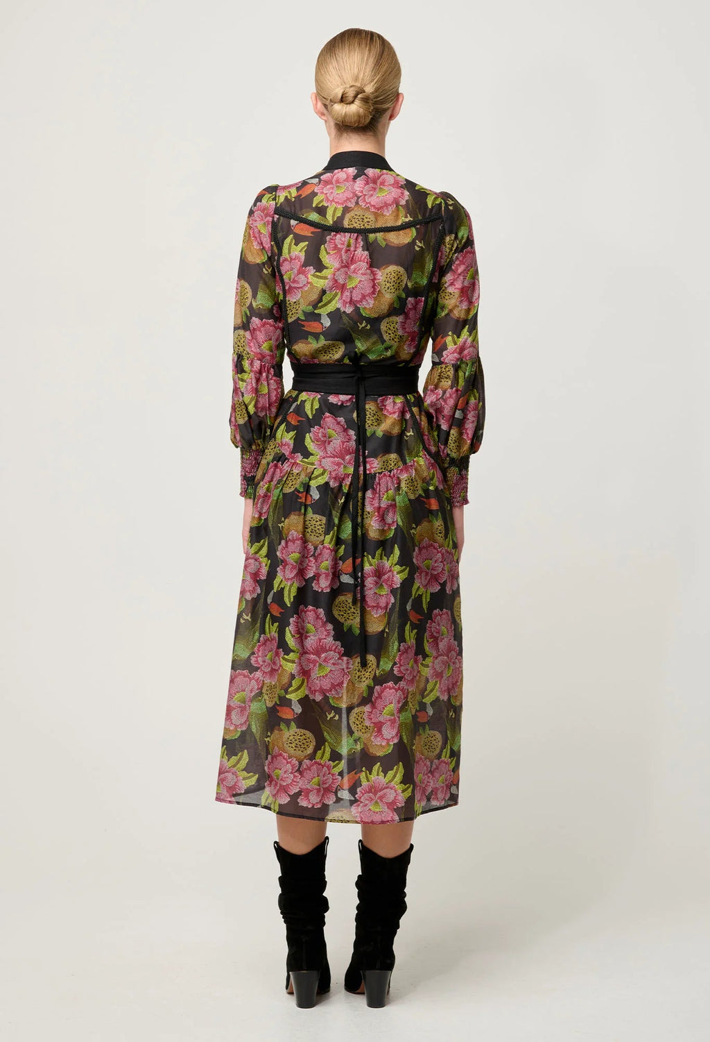 Shop Esmeralda Cotton Silk Dress in Winter Granadilla - OnceWas
