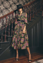 Shop Esmeralda Cotton Silk Dress in Winter Granadilla - OnceWas