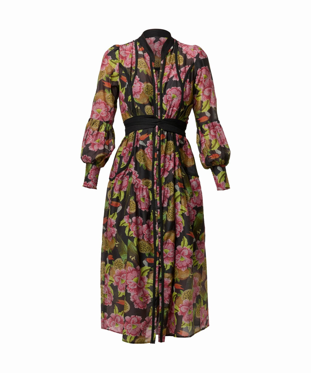 Shop Esmeralda Cotton Silk Dress in Winter Granadilla - OnceWas
