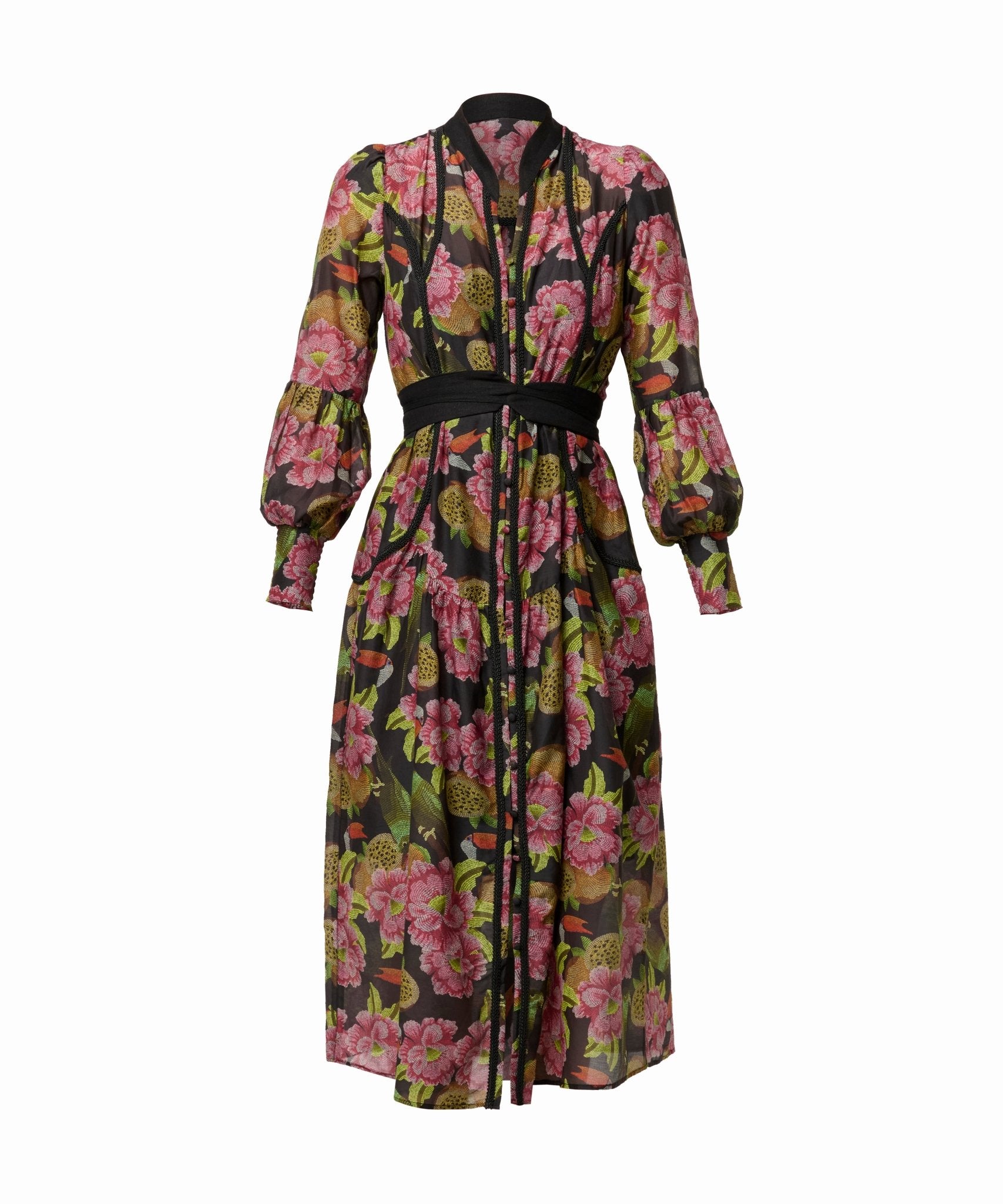 Shop Esmeralda Cotton Silk Dress in Winter Granadilla - OnceWas