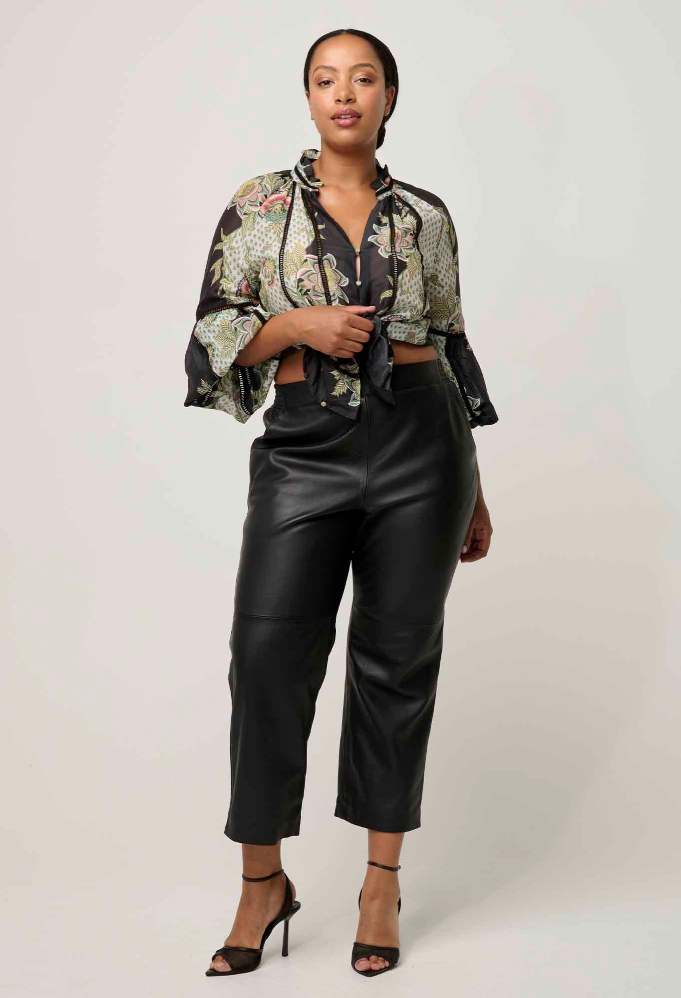 Shop Espada Cotton Silk Blouse in Mariposa Nero - OnceWas