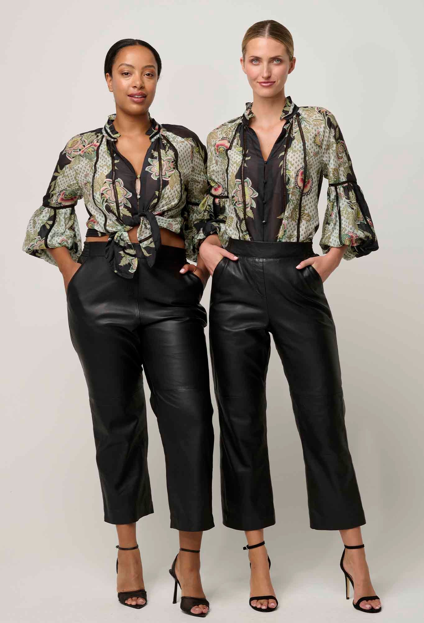 Shop Espada Cotton Silk Blouse in Mariposa Nero - OnceWas