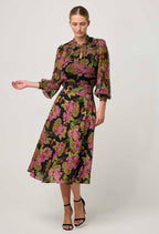 Shop Estrella Linen Viscose Skirt in Winter Granadilla - OnceWas