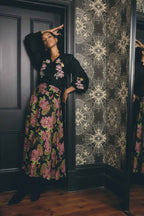 Shop Estrella Linen Viscose Skirt in Winter Granadilla - OnceWas