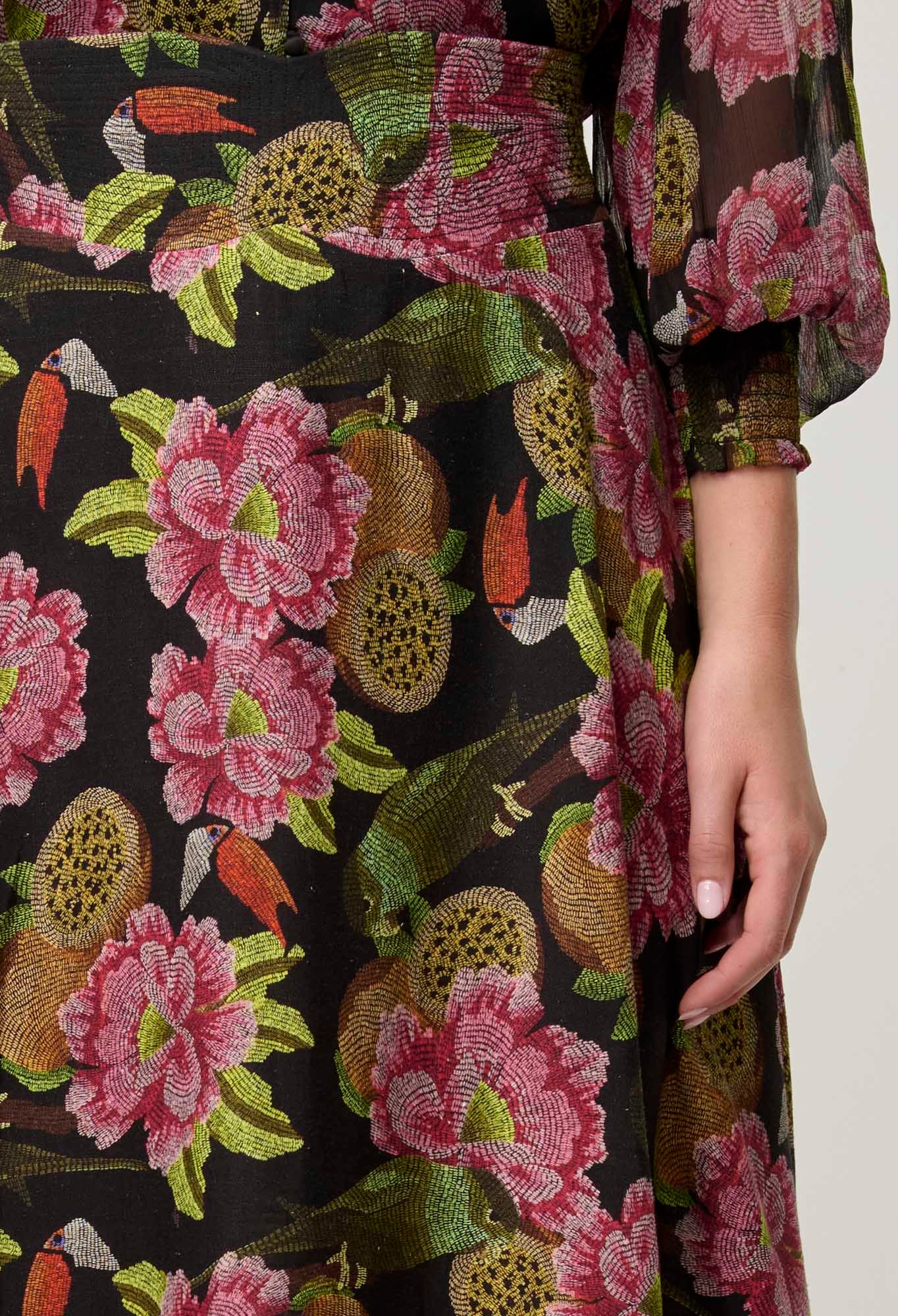 Shop Estrella Linen Viscose Skirt in Winter Granadilla - OnceWas