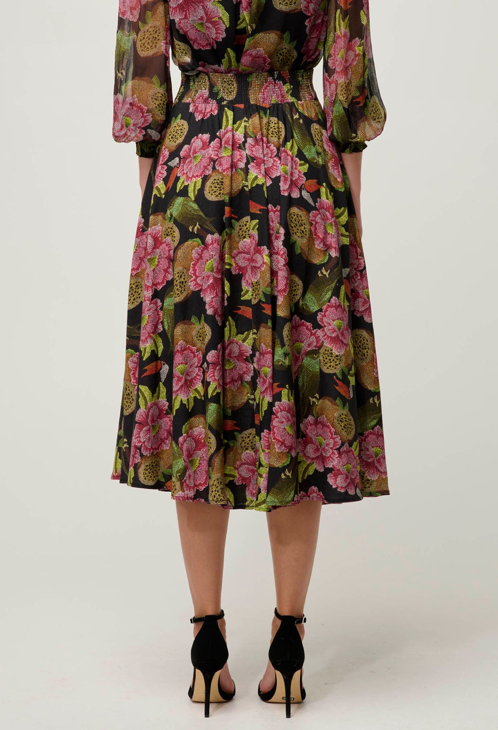 Shop Estrella Linen Viscose Skirt in Winter Granadilla - OnceWas