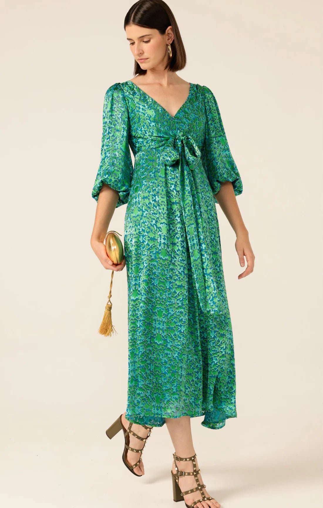 Shop Ethereal Eden Silk Midi Dress - Sacha Drake