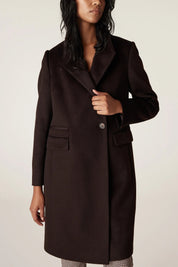 Shop Eton Wool Coat | Chocolate - Cable Melbourne