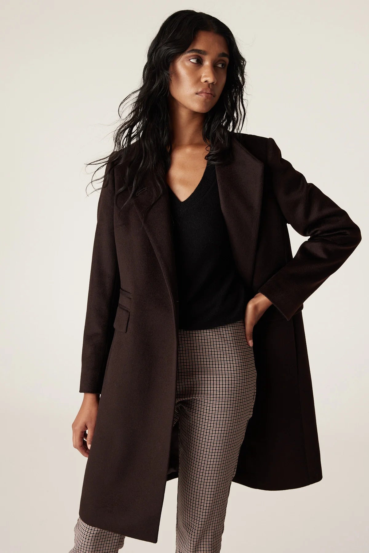 Shop Eton Wool Coat | Chocolate - Cable Melbourne