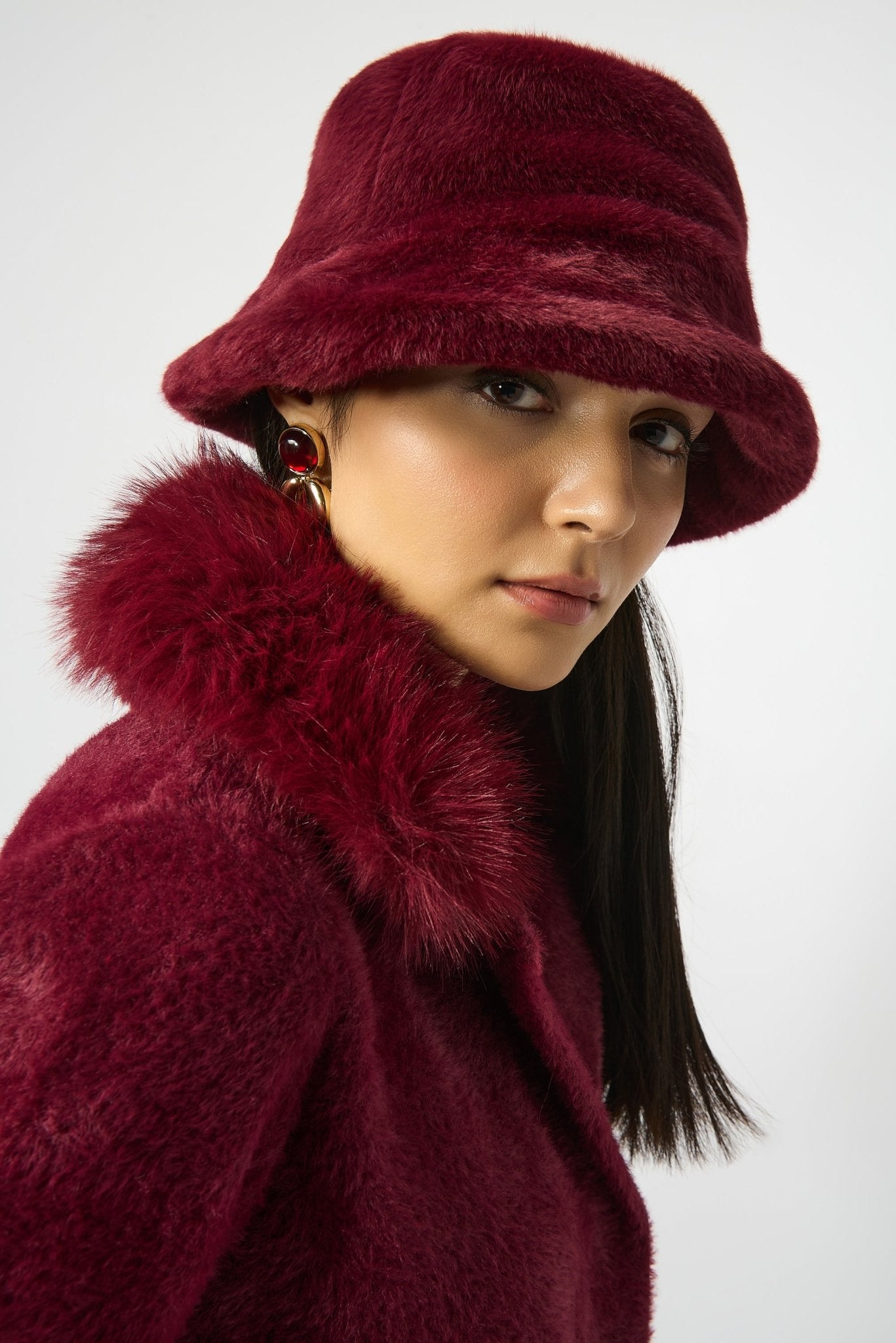Shop Faux Fur Bucket Hat - Joseph Ribkoff