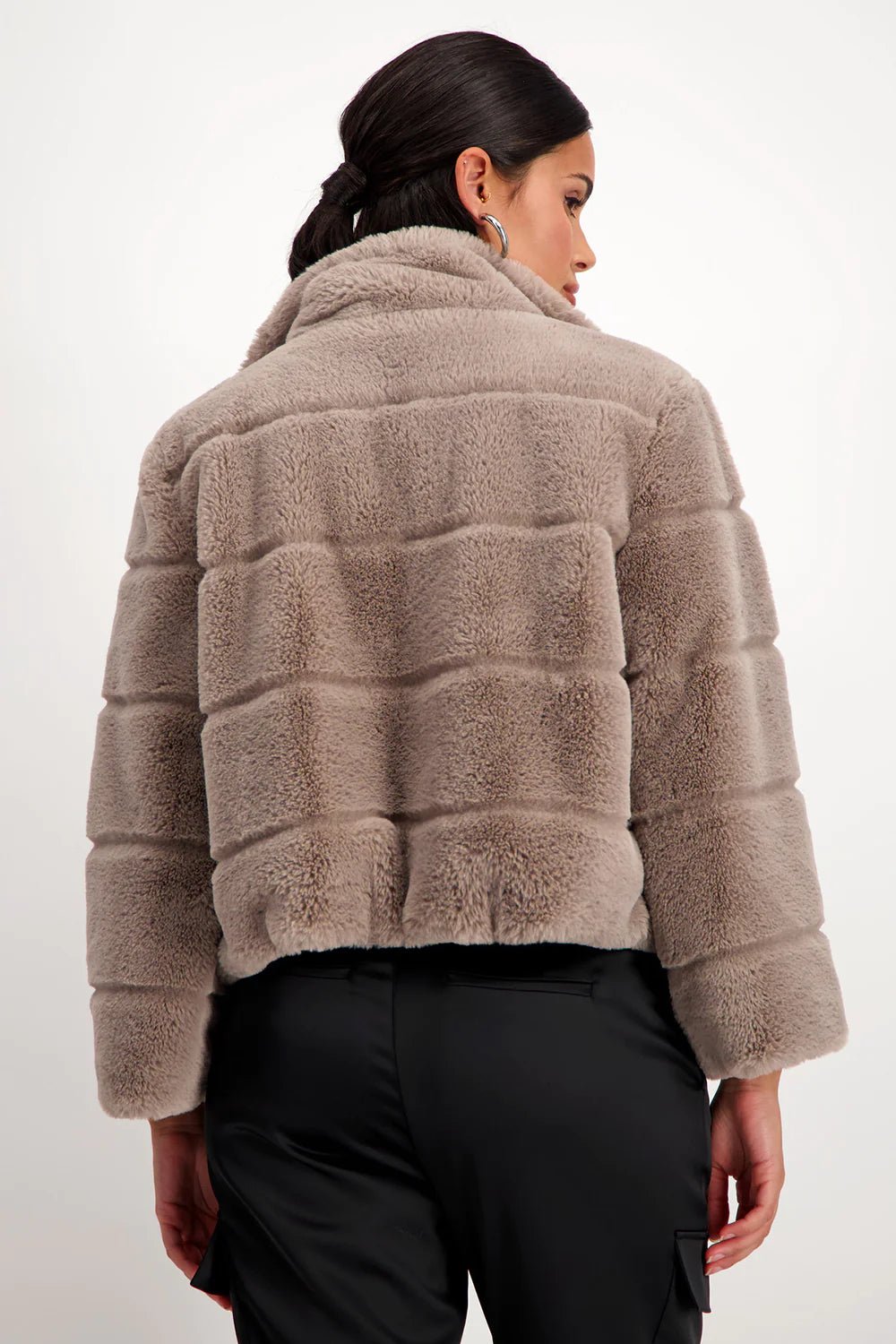 Shop Faux Fur Jacket | Toffee - Monari