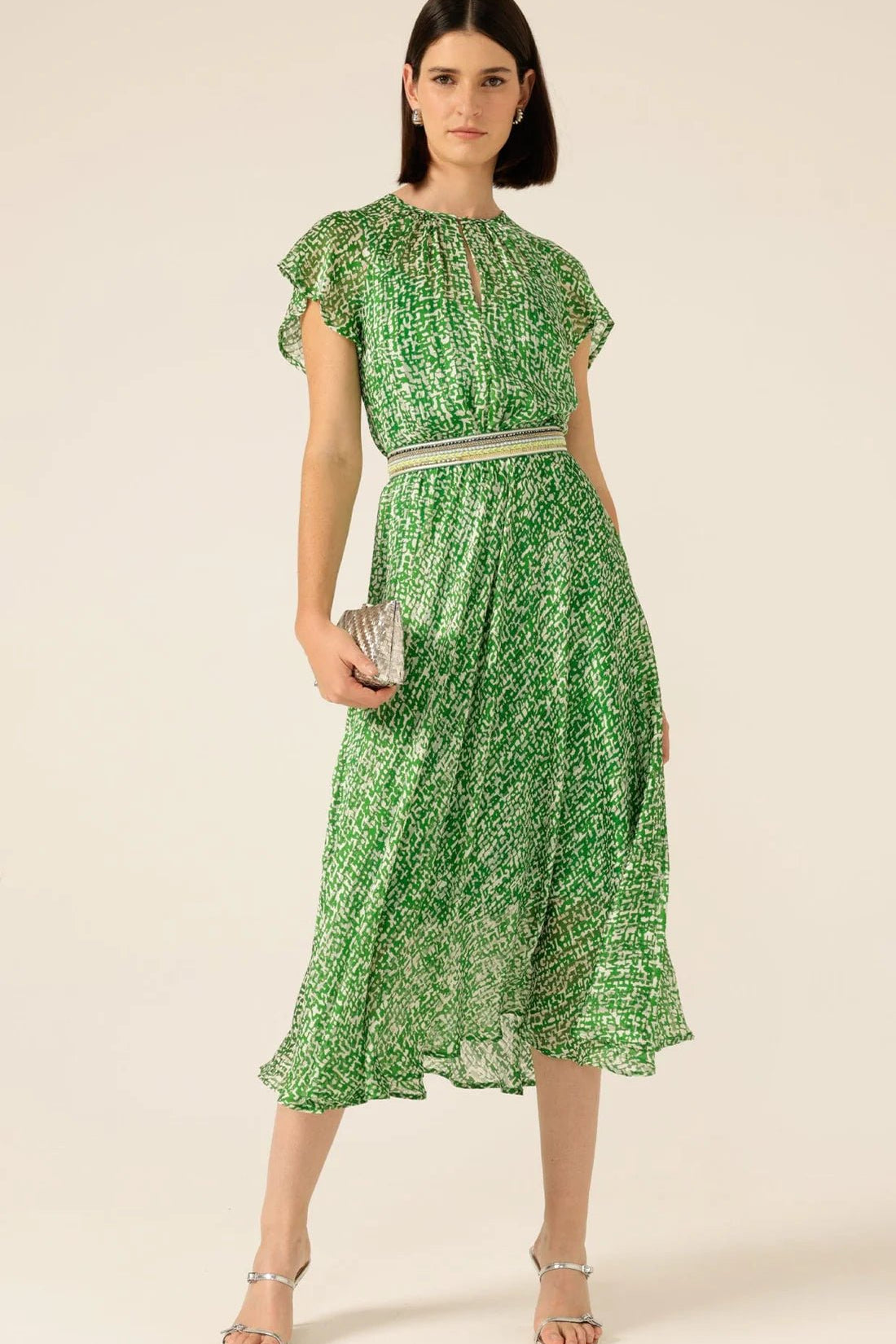 Shop Fern Gully Chiffon Midi Dress - Sacha Drake