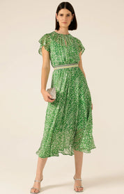 Shop Fern Gully Chiffon Midi Dress - Sacha Drake