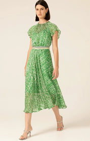 Shop Fern Gully Chiffon Midi Dress - Sacha Drake