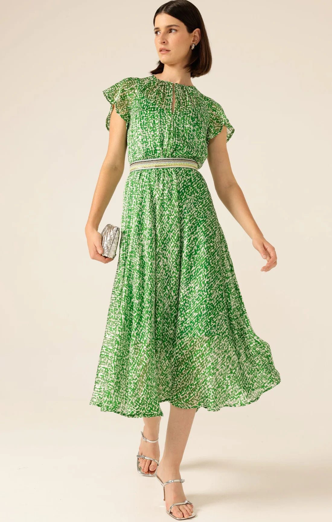 Shop Fern Gully Chiffon Midi Dress - Sacha Drake