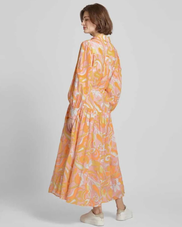 Shop Floral Linen Maxi Dress | Shrimp Multi - Herzen's Angelegenheit