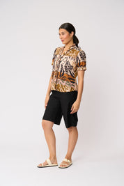 Shop Foil Crushing It 3/4 Sleeve Cotton Shirt - FOIL
