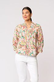 Shop Foil Crushing It 3/4 Sleeve Cotton Shirt - FOIL