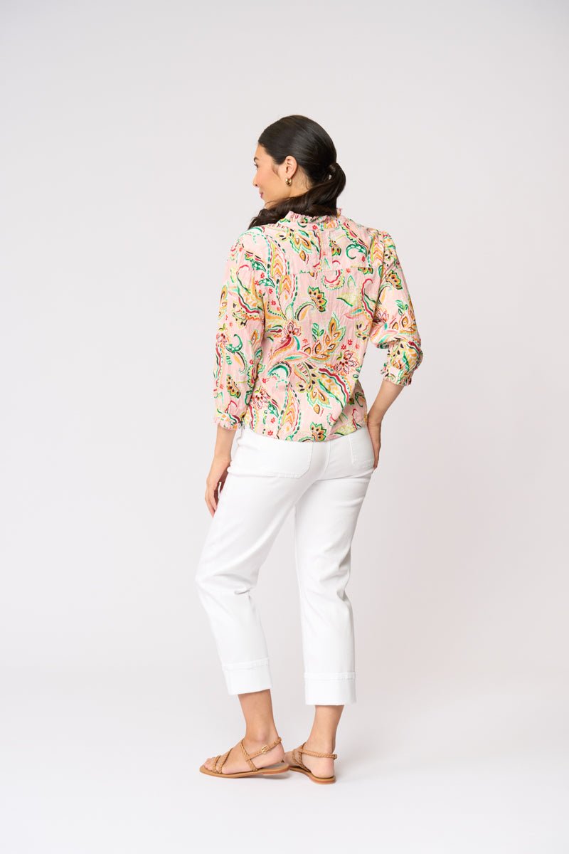 Shop Foil Crushing It 3/4 Sleeve Cotton Shirt - FOIL