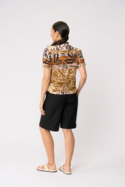 Shop Foil Crushing It 3/4 Sleeve Cotton Shirt - FOIL