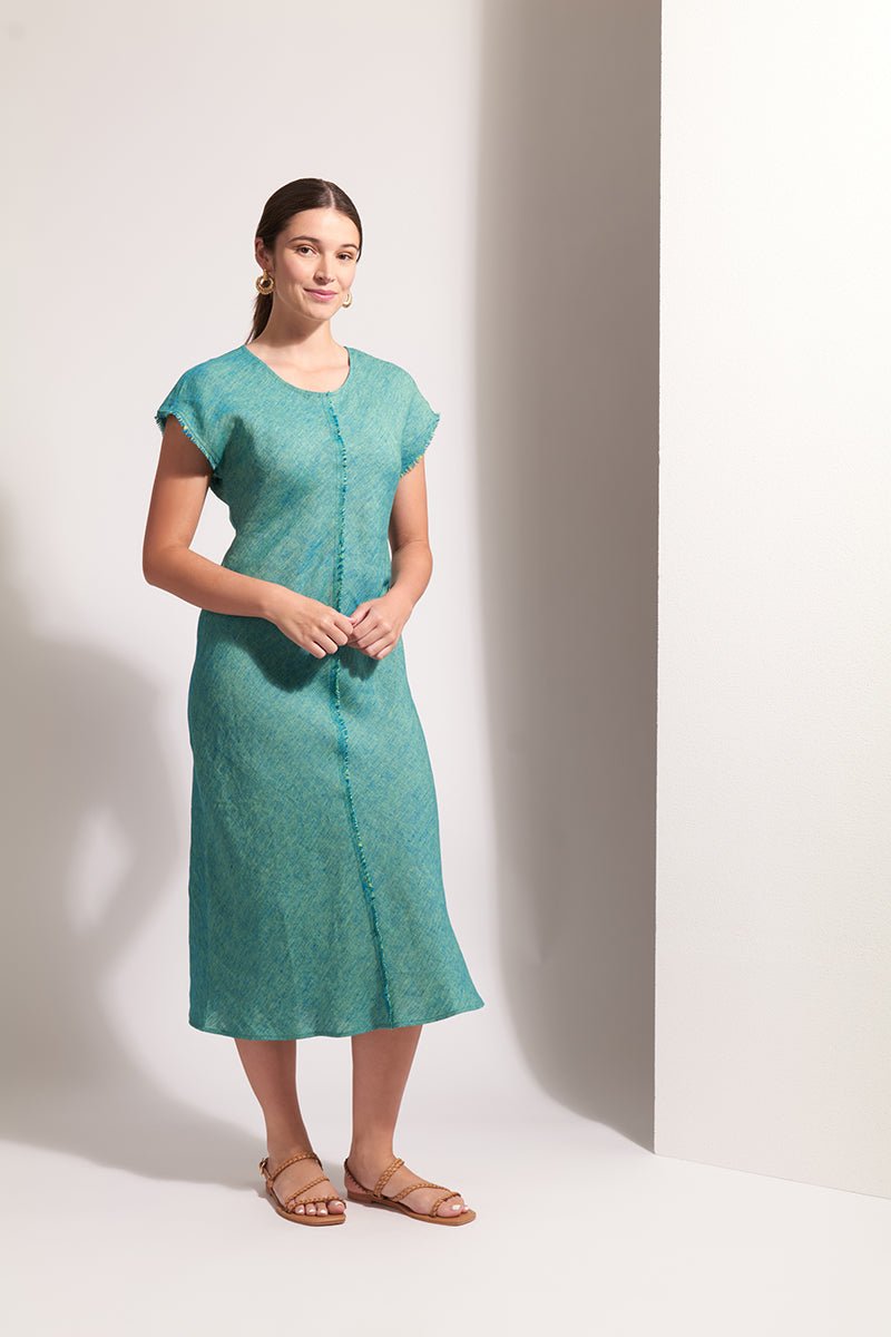 Shop Foil Cutting Edge Linen Dress - FOIL