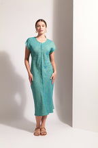 Shop Foil Cutting Edge Linen Dress - FOIL