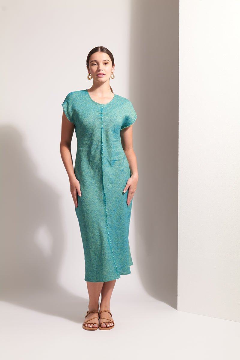 Shop Foil Cutting Edge Linen Dress - FOIL