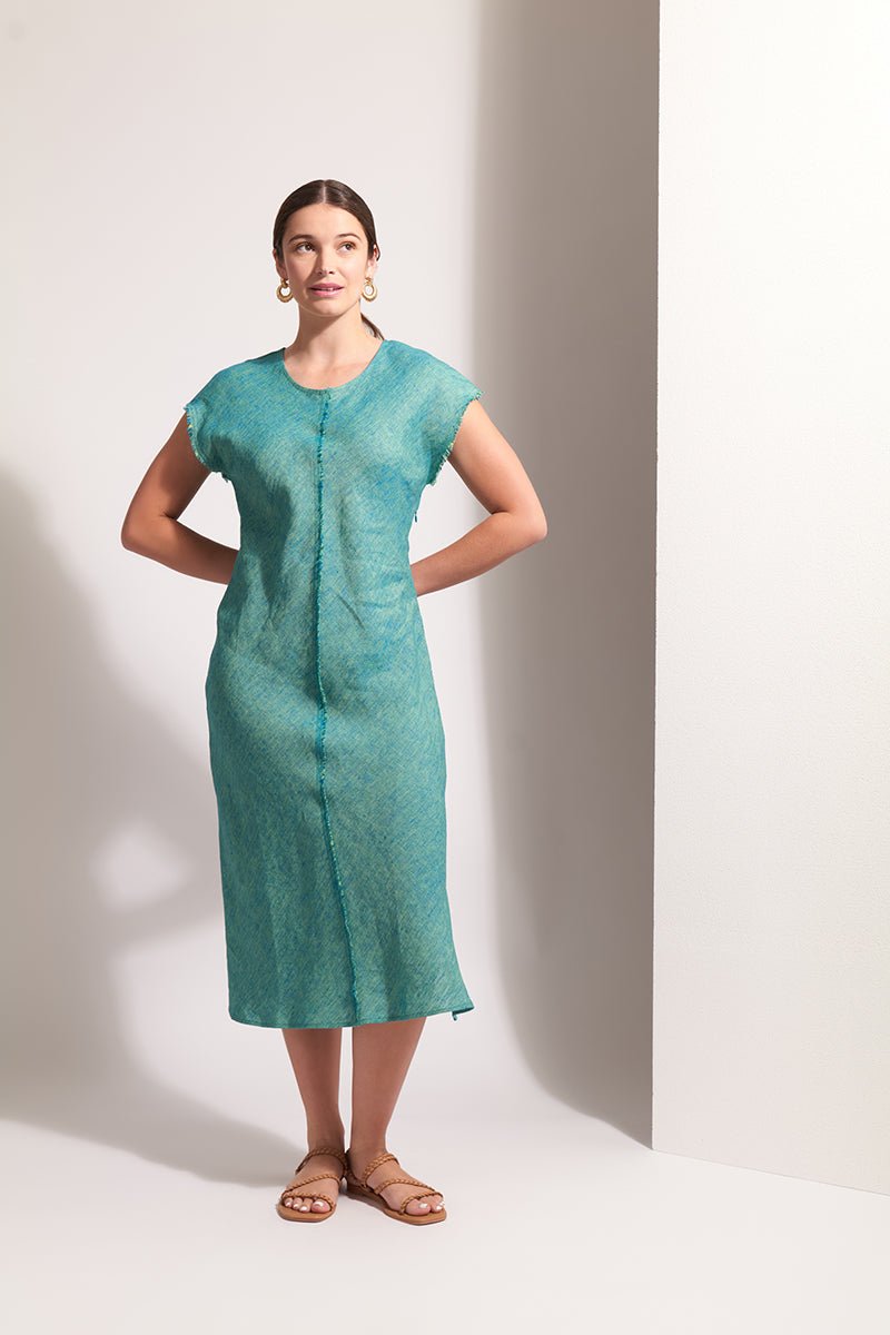 Shop Foil Cutting Edge Linen Dress - FOIL