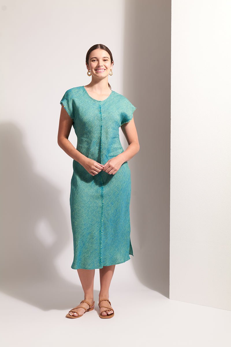 Shop Foil Cutting Edge Linen Dress - FOIL