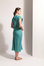 Shop Foil Cutting Edge Linen Dress - FOIL