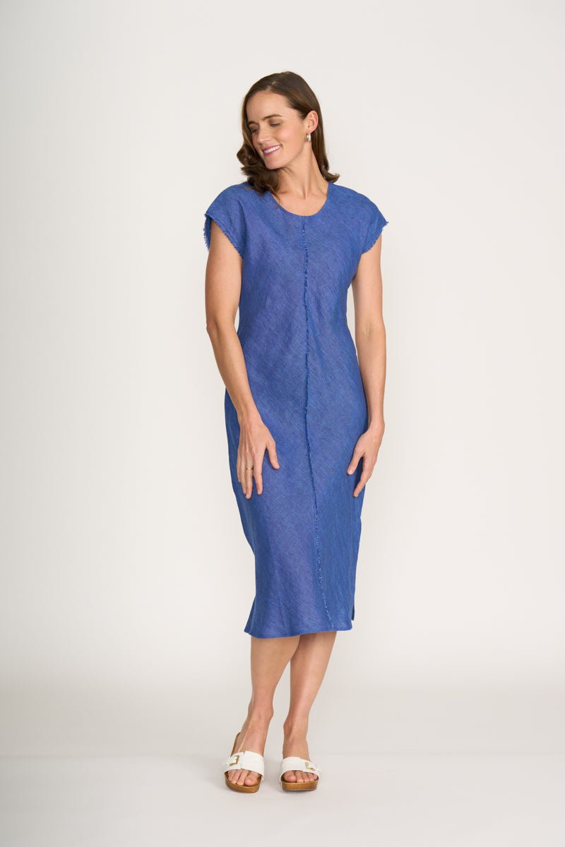 Shop Foil Cutting Edge Linen Dress - FOIL