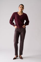 Foil Fluffin' Cute V Sweater