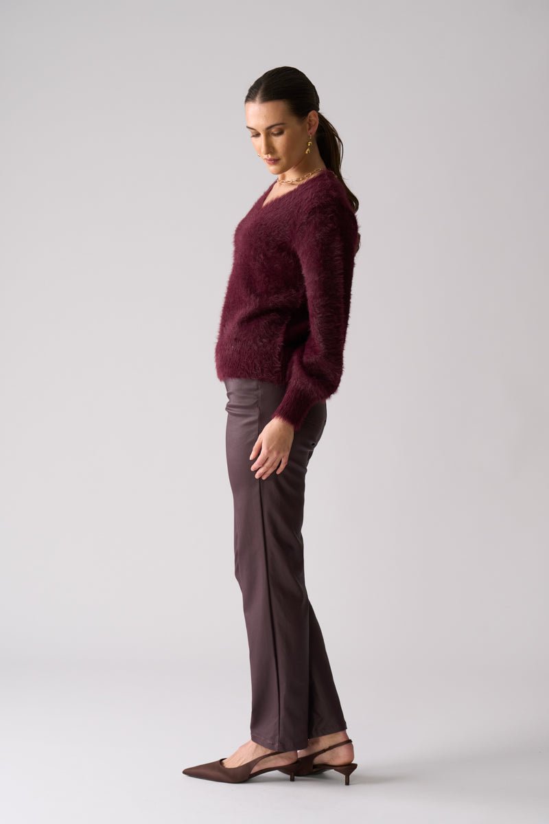 Shop Foil Fluffin' Cute V Sweater - FOIL