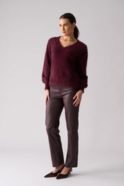 Shop Foil Fluffin' Cute V Sweater - FOIL
