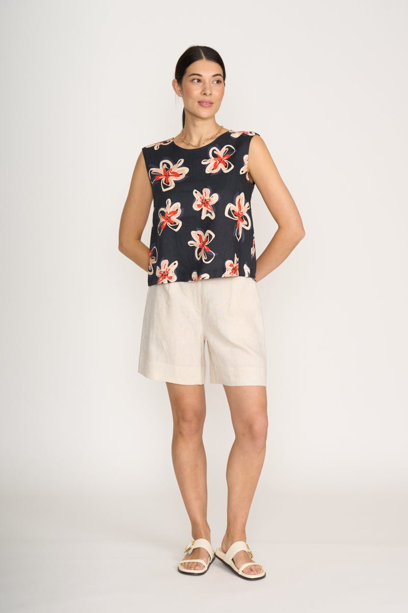 Shop FOIL Pull Together Linen Shorts - FOIL