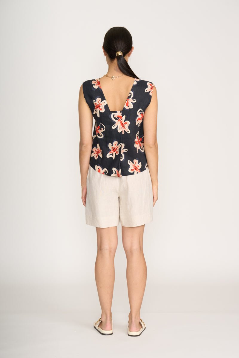 Shop FOIL Pull Together Linen Shorts - FOIL