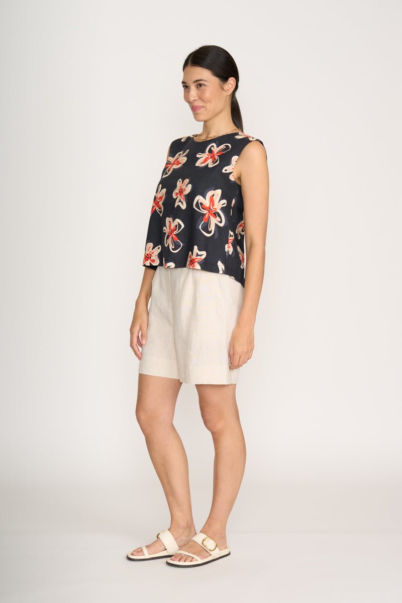 Shop FOIL Pull Together Linen Shorts - FOIL