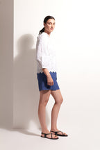 Shop FOIL Pull Together Linen Shorts - FOIL