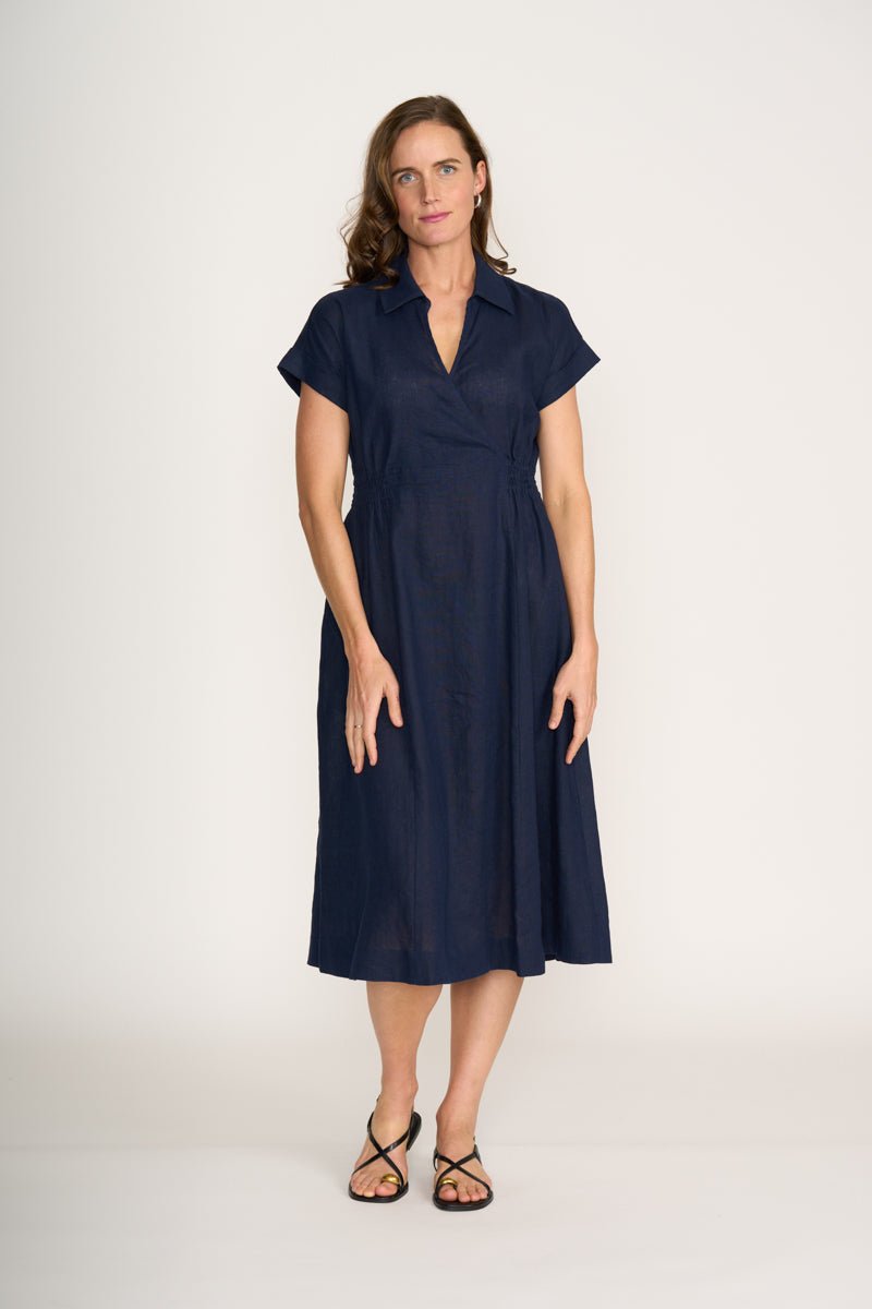 Shop Foil Wrap Dreams Linen Dress - FOIL