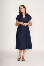 Shop Foil Wrap Dreams Linen Dress - FOIL