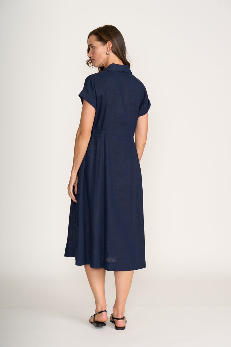 Shop Foil Wrap Dreams Linen Dress - FOIL