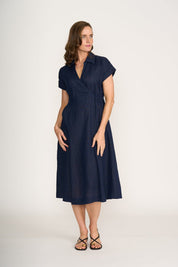 Shop Foil Wrap Dreams Linen Dress - FOIL