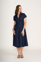 Shop Foil Wrap Dreams Linen Dress - FOIL