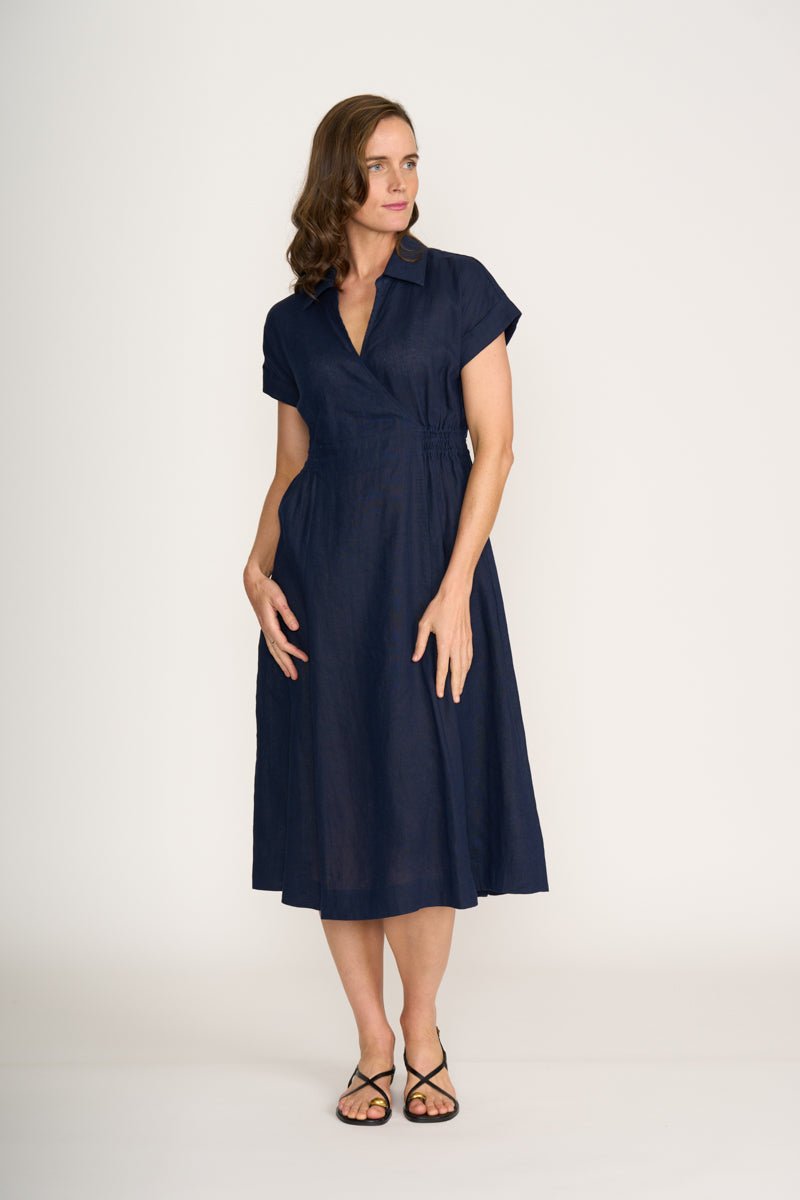 Shop Foil Wrap Dreams Linen Dress - FOIL